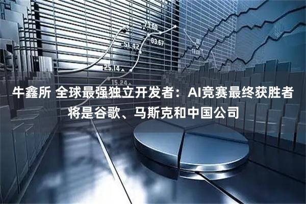 牛鑫所 全球最强独立开发者：AI竞赛最终获胜者将是谷歌、马斯克和中国公司