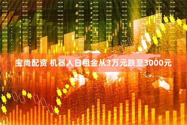 宝尚配资 机器人日租金从3万元跌至3000元